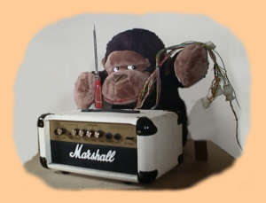 Hello I'm Gordon Gorilla mending a Marshall Amplifier